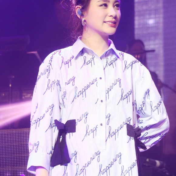 Sandro Printed dress with rhinestones and ties - Picture 2 of 2